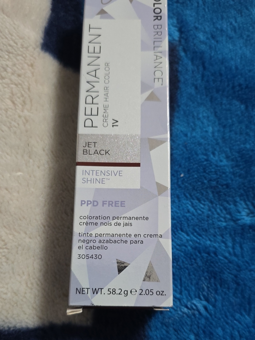 Permanent Creme Hair Color 1V Jet Black - Intensive Shine